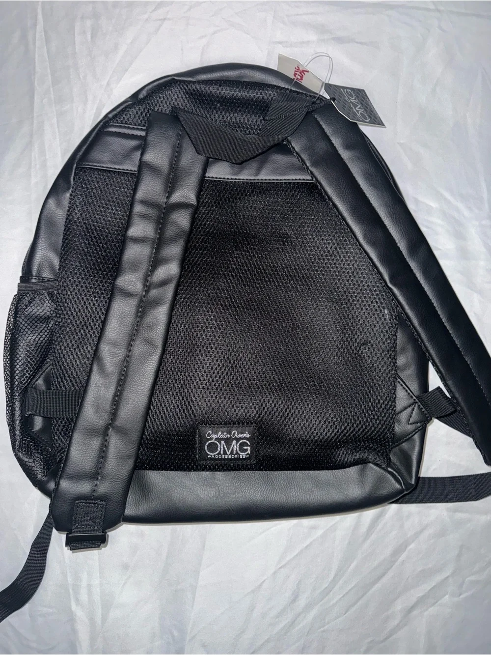 Shark Checkerboard Backpack in Black, White, Gray & Orange